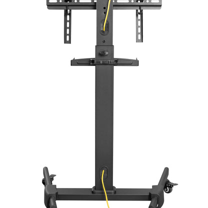 ProperAV Mobile TV Trolley Stand with Wheels for 32"–55" Screens | Adjustable Height VESA TV Cart