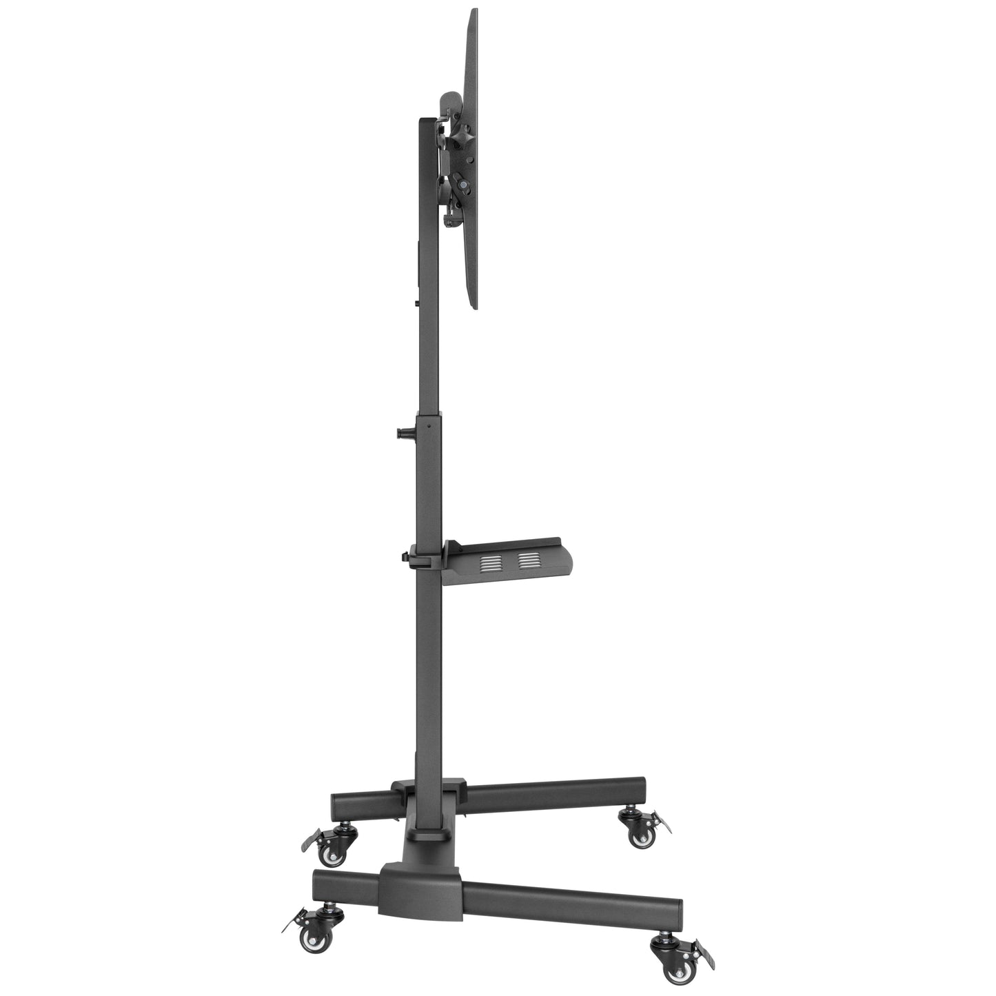 ProperAV Mobile TV Trolley Stand with Wheels for 32"–55" Screens | Adjustable Height VESA TV Cart