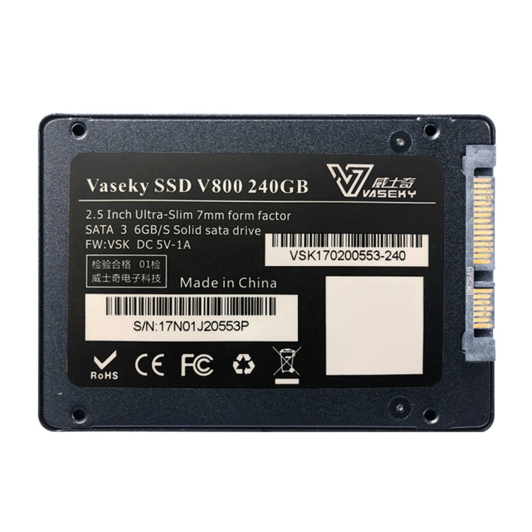 Vaseky V800 240GB SSD | 2.5" SATA3 6GB/s | 7mm Ultra-Slim | Laptop & Desktop Upgrade | Aluminium Shell