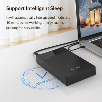 ORICO 3599U3 2.5 / 3.5 inch Portable USB3.0 Hard-Drive Enclosure, US Plug (Black)