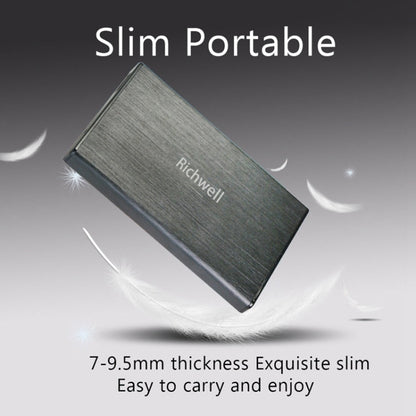 Ric Richwell 2TB Portable External Hard Drive | 2.5" SATA | USB 3.0 | Windows, Mac & Linux | Plug & Play