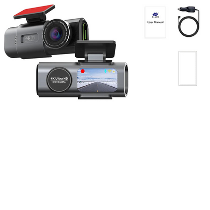 4K UHD Dual Lens Dash Cam Front & Rear | Night Vision, WiFi & GPS Car Dashboard Camera with 24H Parking Mode