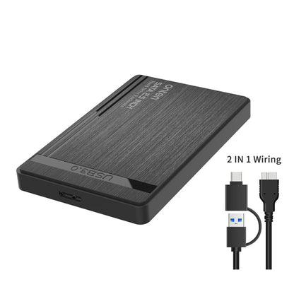 Onten UHD1 2.5" External Hard Drive Enclosure | USB 3.0 | 5Gbps | SATA HDD & SSD | 2-in-1 Cable | Windows & Mac
