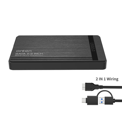 Onten UHD1 2.5" External Hard Drive Enclosure | USB 3.0 | 5Gbps | SATA HDD & SSD | 2-in-1 Cable | Windows & Mac