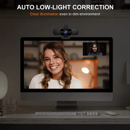 1080P Full HD USB Webcam | Dual Noise-Canceling Microphones | Wide-Angle Auto Focus Webcam with Privacy Cover
