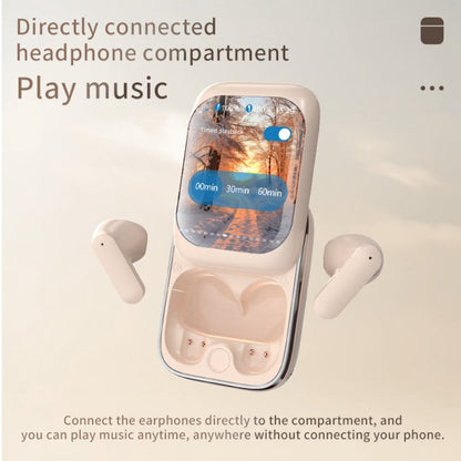 IB G9 Slider Bluetooth Earbuds | Smart Touch Colour Screen Case | HIFI 13mm | APP Control | Black
