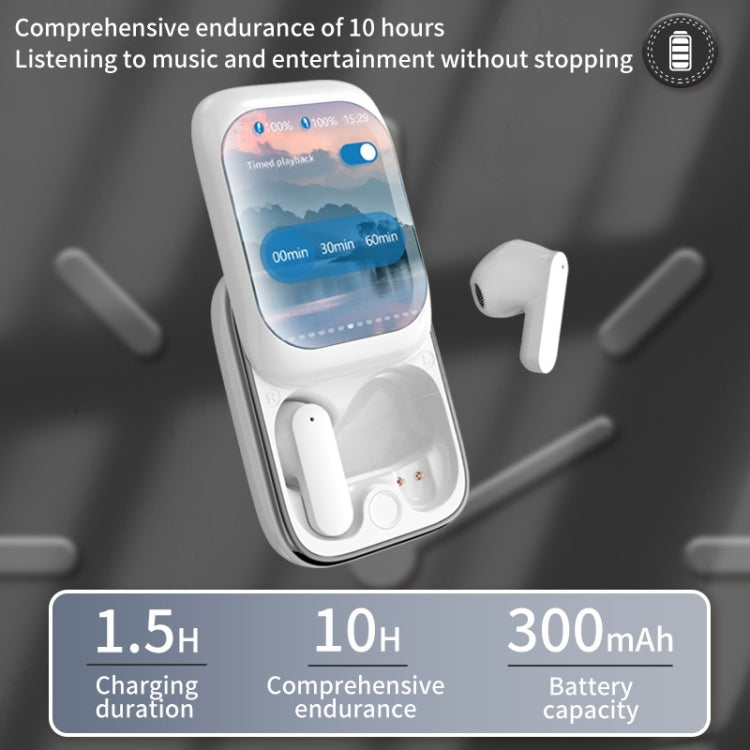 IB G9 Slider Bluetooth Earbuds | Smart Touch Colour Screen Case | HIFI 13mm | APP Control | Black