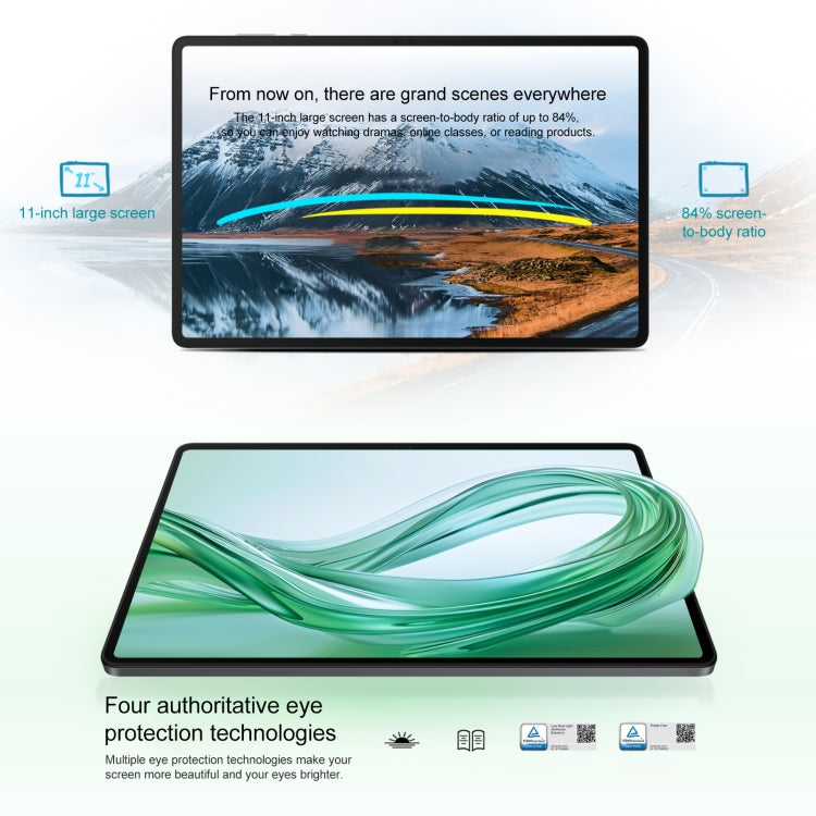 Honor Pad X9 WiFi Tablet | 11" 90Hz LCD | Snapdragon 680 | 6GB+128GB | MagicOS 8.0 | Android 14 | Grey