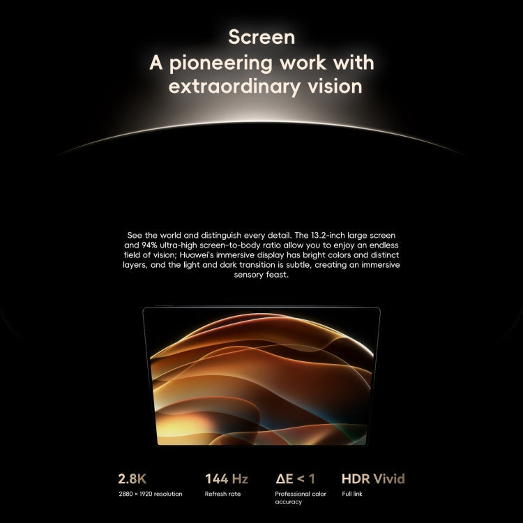 HUAWEI MatePad Pro 13.2" 2025 | Soft Light OLED | 12GB + 512GB | 144Hz | HarmonyOS 4.3 | Black