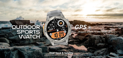 Bardman SmartX Smartwatch | AMOLED Display, GPS, Dual Frequency & 180+ Sports Modes | Military-Grade | Silver