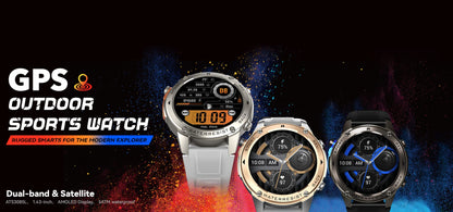 Bardman TrainorX Smartwatch | 1.43" AMOLED | Dual-Freq GPS | 170+ Sports | 5ATM | 30-Day Battery
