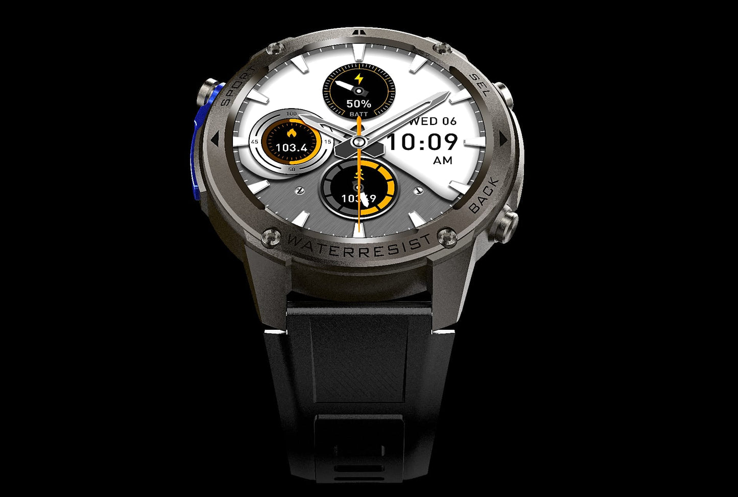 TrainorX GPS AMOLED Smartwatch – 170+ Sports Modes, Dual GPS, 5ATM Waterproof & Health Tracking