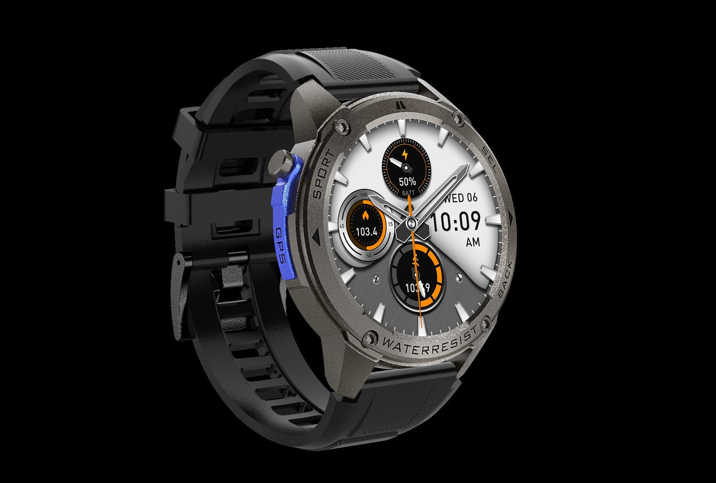TrainorX GPS AMOLED Smartwatch – 170+ Sports Modes, Dual GPS, 5ATM Waterproof & Health Tracking