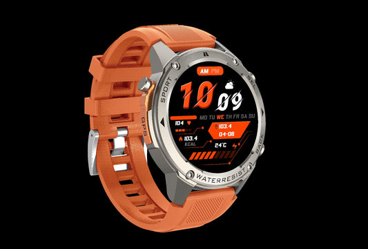 Bardman TrainorX Smartwatch | 1.43" AMOLED | Dual-Freq GPS | 170+ Sports | 5ATM | 30-Day Battery | Orange
