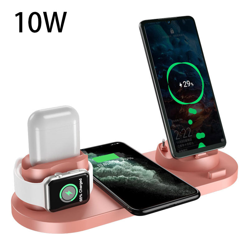 6-in-1 Wireless Charging Station – Fast Charger for iPhone, Apple Watch & Multiple Devices