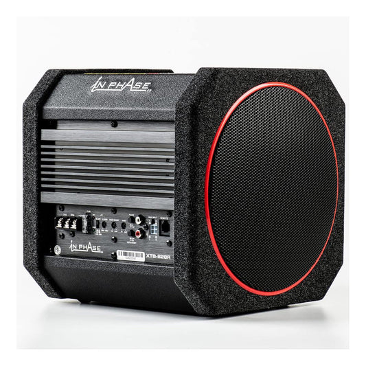 In Phase XTB-828R Underseat Subwoofer | 8" Passive Radiator | 400W Class D Amp | Sealed | Active Bass