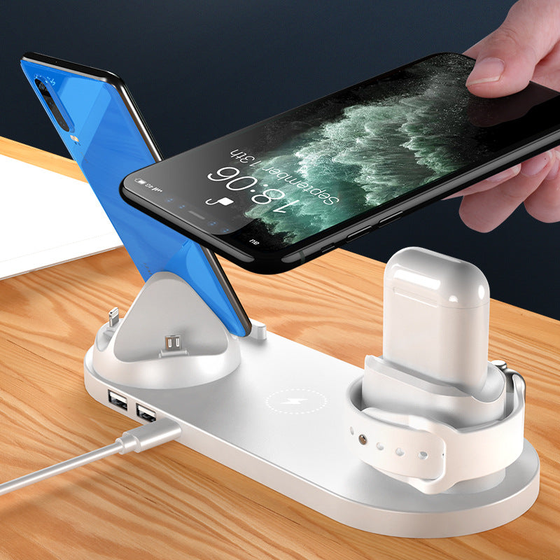 6-in-1 Wireless Charging Station – Fast Charger for iPhone, Apple Watch & Multiple Devices