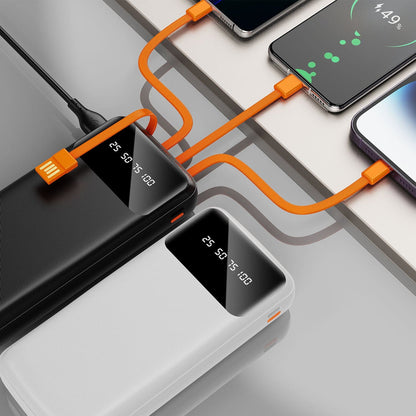 Maplin 20,000mAh Power Bank | Integrated USB-C, Micro USB & Lightning Cables | Charge 5 Devices