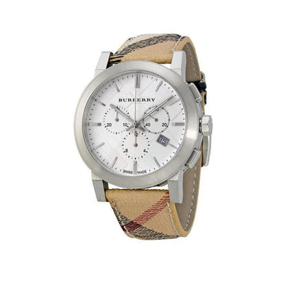 Burberry BU9357 The City Men's Watch | Multicolour Strap | Silver Dial | Quartz | Stainless Steel