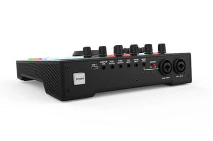 Maono MAONOCASTER AU-AM100 Portable Podcast Console | 4-Channel Mixer | Live FX | 5000mAh Battery