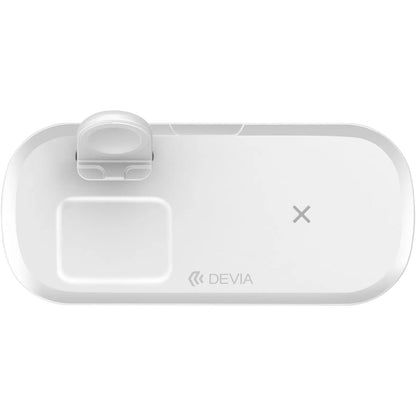 Devia 15W Triple Wireless Magnetic Charging Pad | iPhone, AirPods & Apple Watch | Qi Compatible