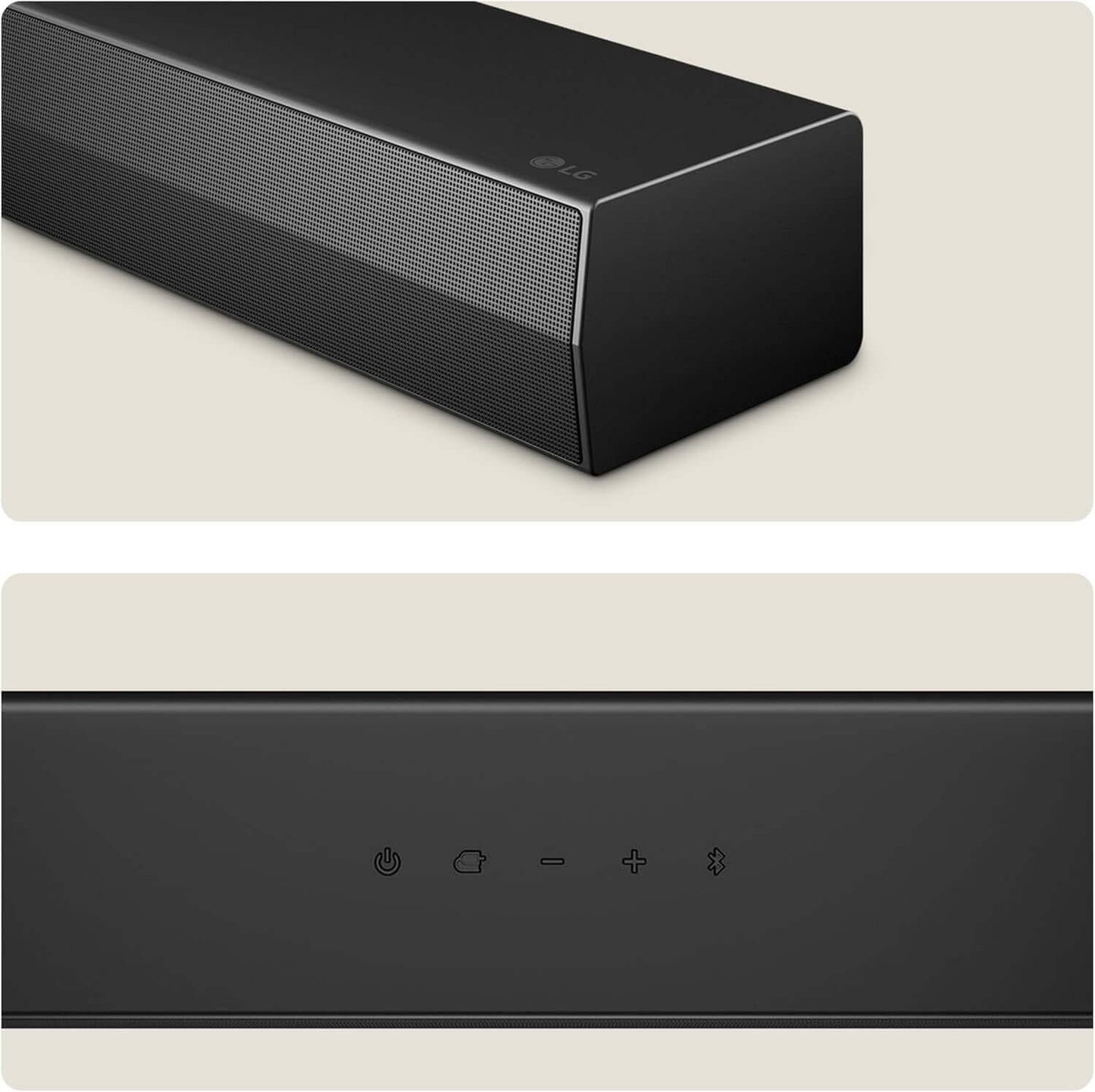 LG US20A SOUNDBAR 2.0 WIRELESS BLUETOOTH 5.3 COMPACT 50W RMS HDMI USB PORT BLACK