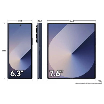 Samsung Galaxy Z Fold 6 5G 256GB Foldable Smartphone | 7.6” Dynamic AMOLED 2X AI Phone Unlocked