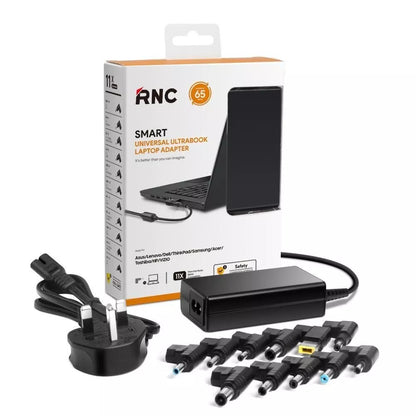 RNC 65W Universal Laptop Charger | 11 Tips | 100-240V | Asus, Lenovo, Dell, Acer, Toshiba & More